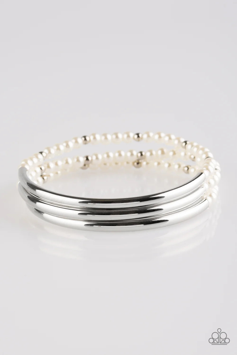 Paparazzi ♥ City Pretty - White ♥ Bracelet
