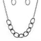 Paparazzi ♥ Boldly Bronx - Black ♥ Necklace