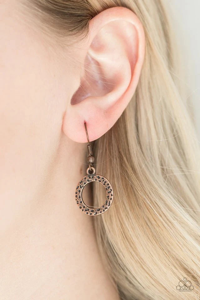 Paparazzi ♥ Trippin On Texture - Copper ♥ Necklace