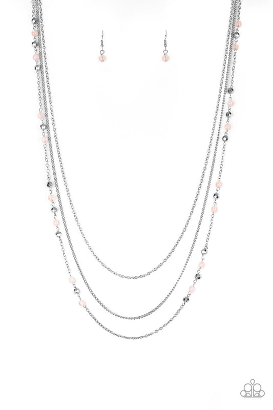 Colorful Cadence - Pink Necklace