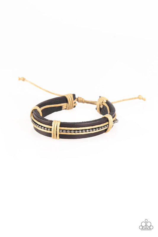 Paparazzi ♥ Rugged Rambler - Brown ♥ Bracelet