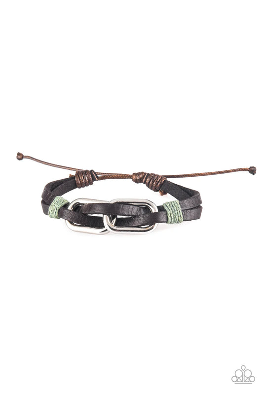 Paparazzi ♥ MOUNTAINEER Time Zone - Green ♥ Bracelet