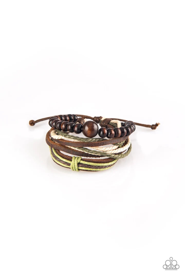 Paparazzi "Better Nature" Brown Wooden Bead Urban Bracelet Unisex