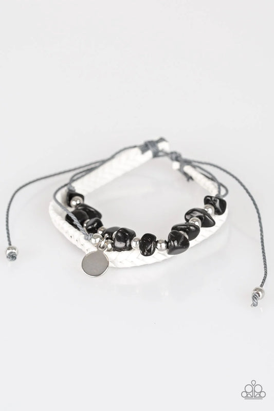 Paparazzi ♥ A PEACE Of Work - Black ♥ Bracelet