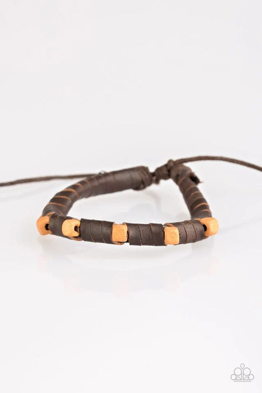 Paparazzi ♥ Backwoods Backpacker - Brown ♥ Bracelet