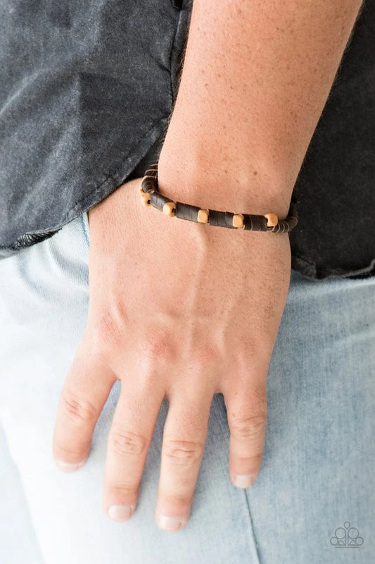 Paparazzi ♥ Backwoods Backpacker - Brown ♥ Bracelet