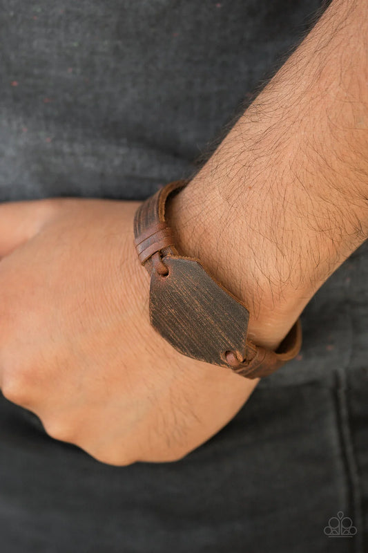 Paparazzi ♥ Boot Camp - Brown ♥ Bracelet