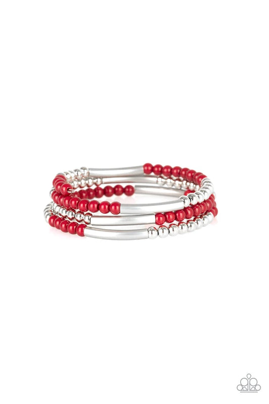 Paparazzi Tourist Trap - Red  Bracelet
