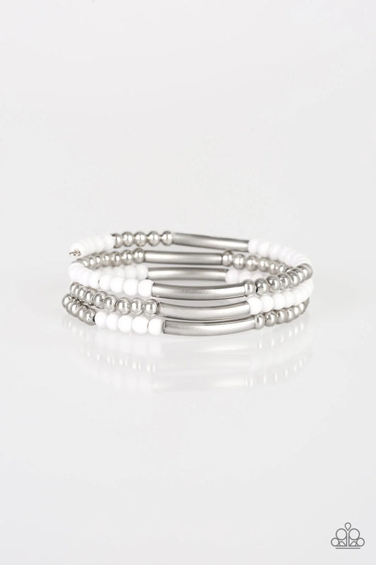 Paparazzi ♥ Tourist Trap - White ♥ Bracelet
