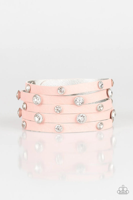Paparazzi ♥ Rhinestone Reputation - Pink ♥ Bracelet