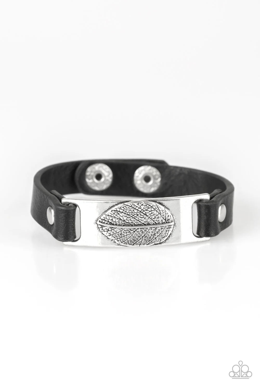 Paparazzi ♥ Take The LEAF - Black ♥ Bracelet