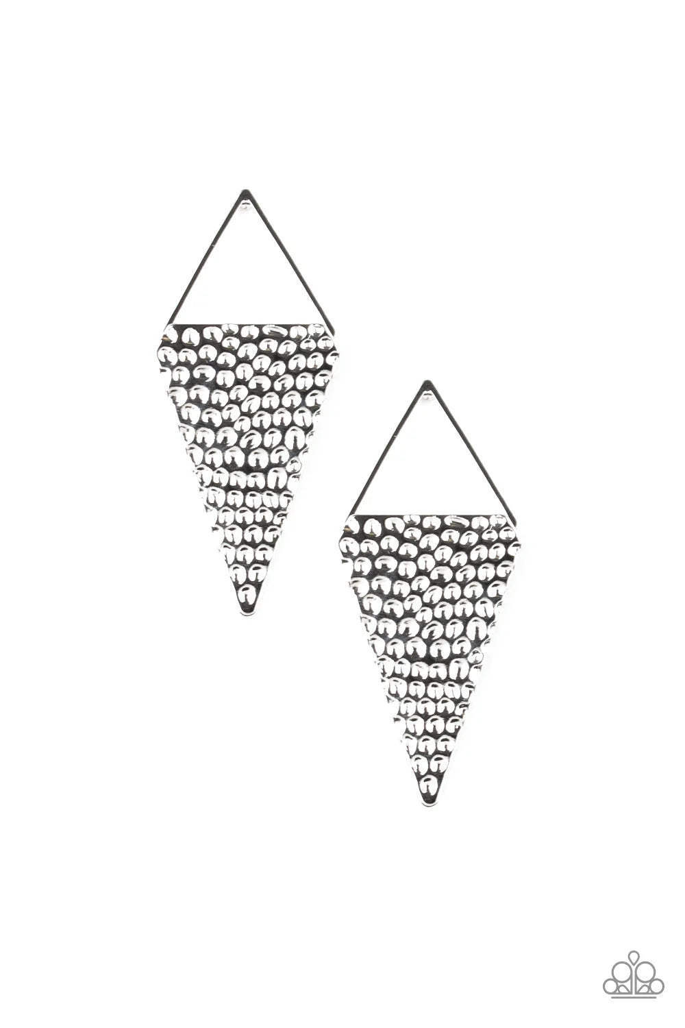 Paparazzi ♥ Have A Bite - Silver ♥ Post Earrings