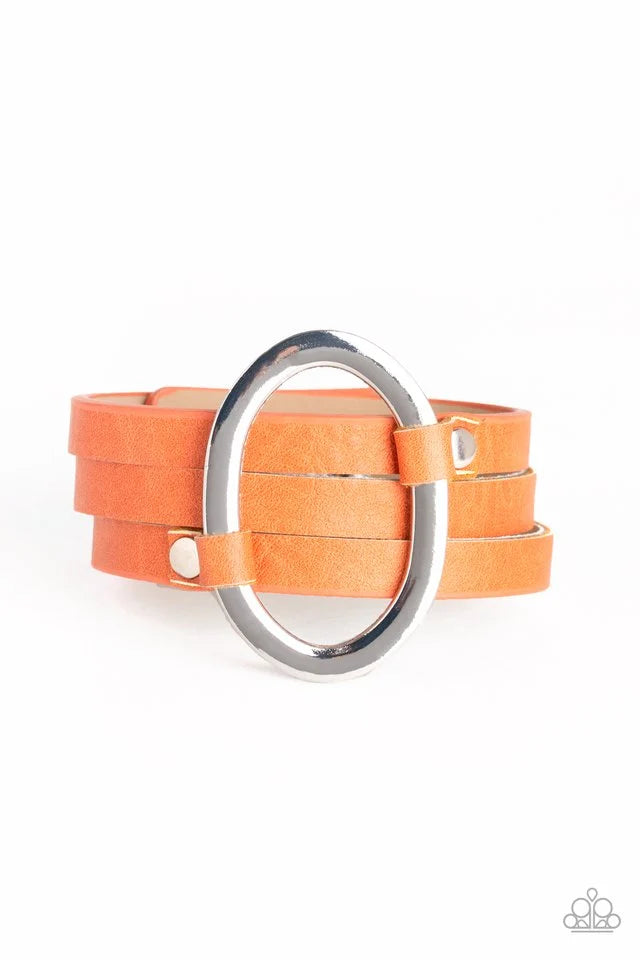Paparazzi ♥ Cowgirl Cavalier - Orange ♥ Bracelet