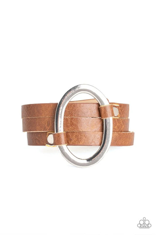 Paparazzi ♥ Cowgirl Cavalier - Brown ♥ Bracelet