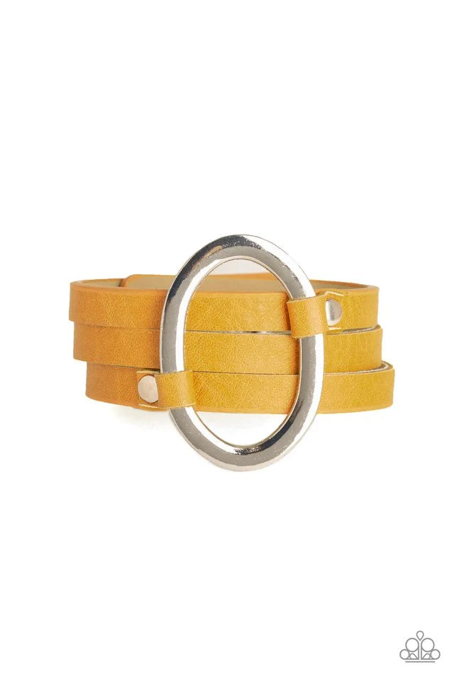 Paparazzi ♥ Cowgirl Cavalier - Yellow ♥ Bracelet