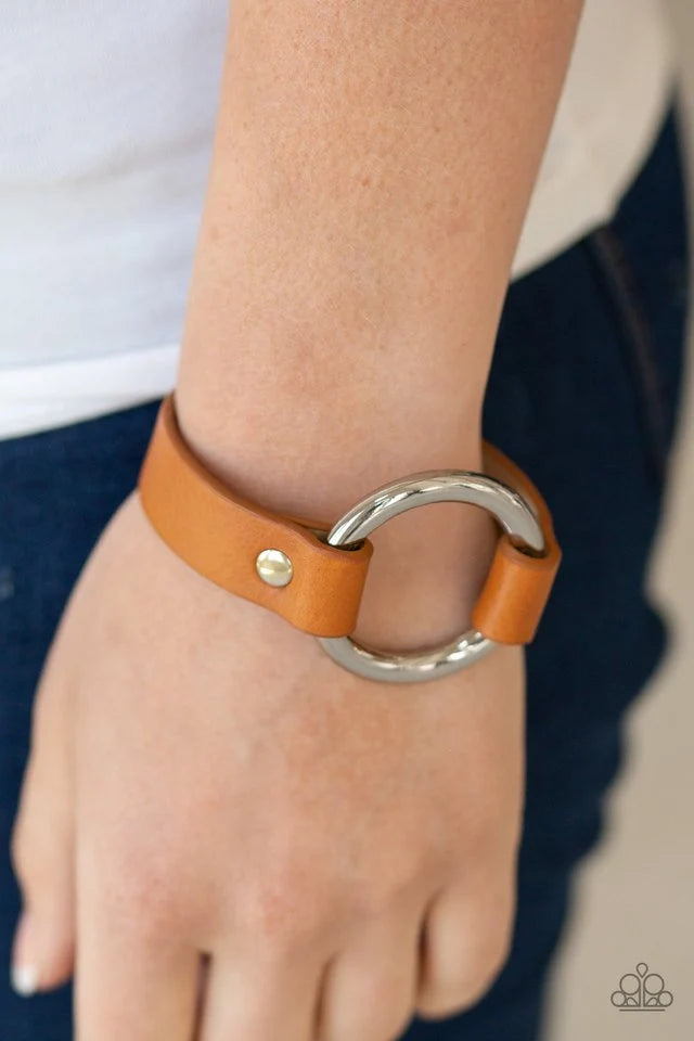 Paparazzi ♥ Rustic Rodeo - Brown ♥ Bracelet