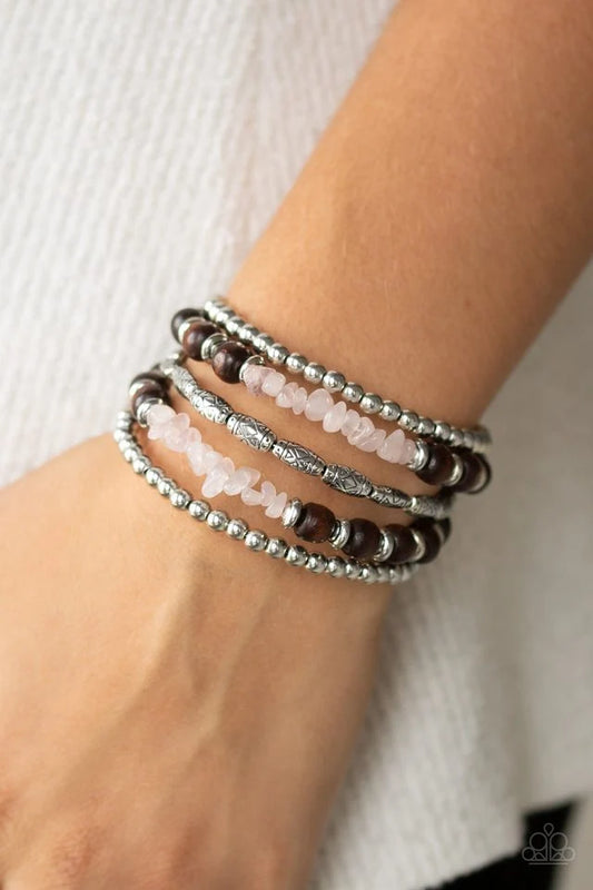 Paparazzi ♥ Soul Searchin - Pink ♥ Bracelet