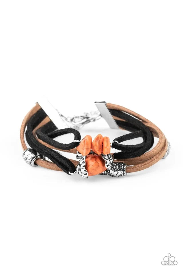 Paparazzi ♥ Rocky Mountain Rebel - Orange ♥ Bracelet