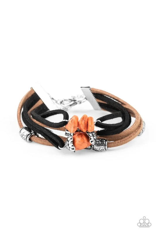 Paparazzi ♥ Rocky Mountain Rebel - Orange ♥ Bracelet