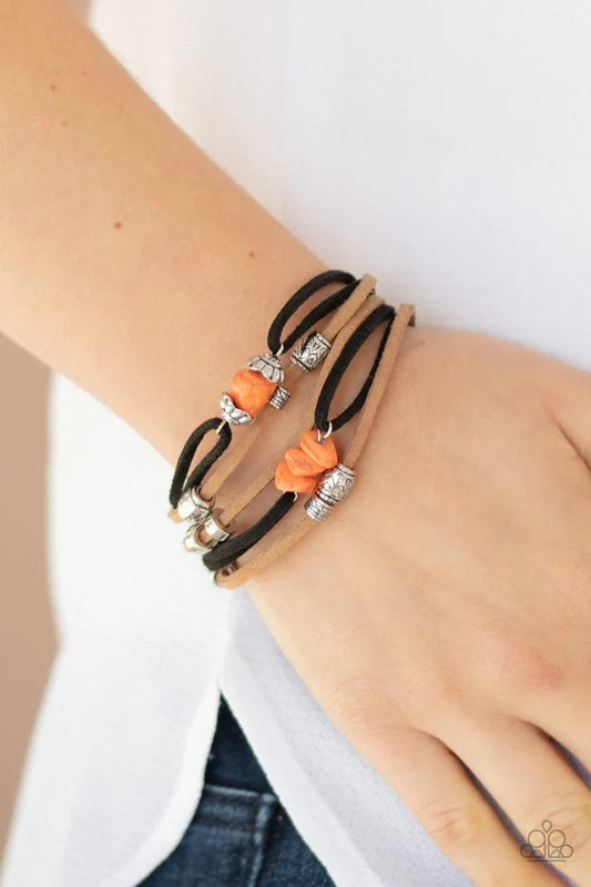 Paparazzi ♥ Rocky Mountain Rebel - Orange ♥ Bracelet