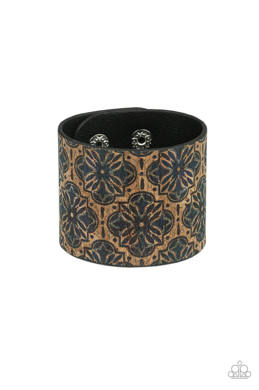 Paparazzi ♥ Cork Culture - Blue ♥ Bracelet