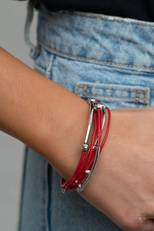 Paparazzi ♥ Magnetically Modern - Red ♥ Bracelet