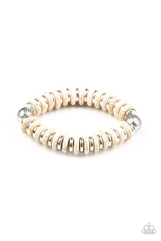 Paparazzi ♥ Eco Experience - White ♥ Bracelet