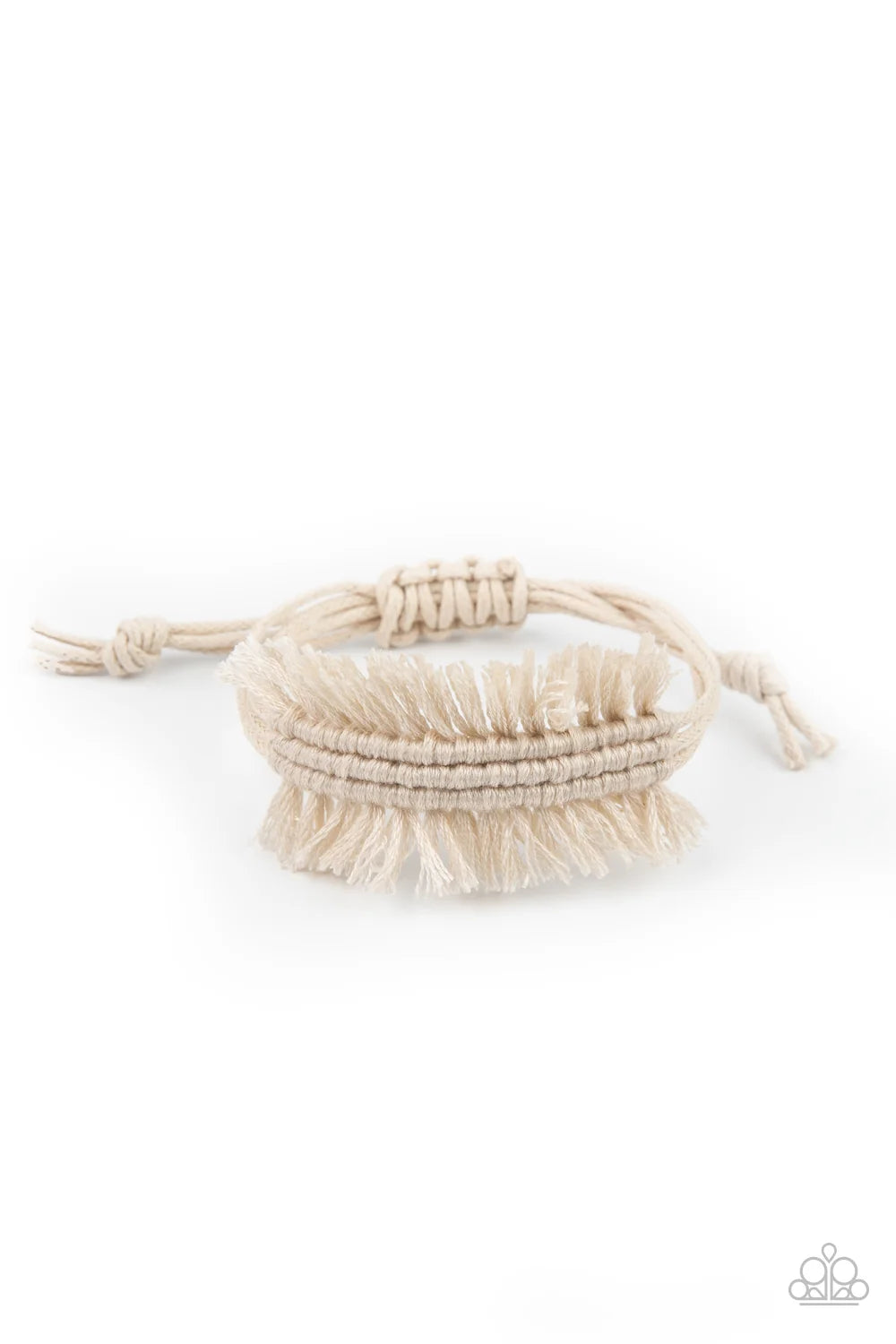 Paparazzi ♥ Make Yourself at HOMESPUN - White ♥ Bracelet