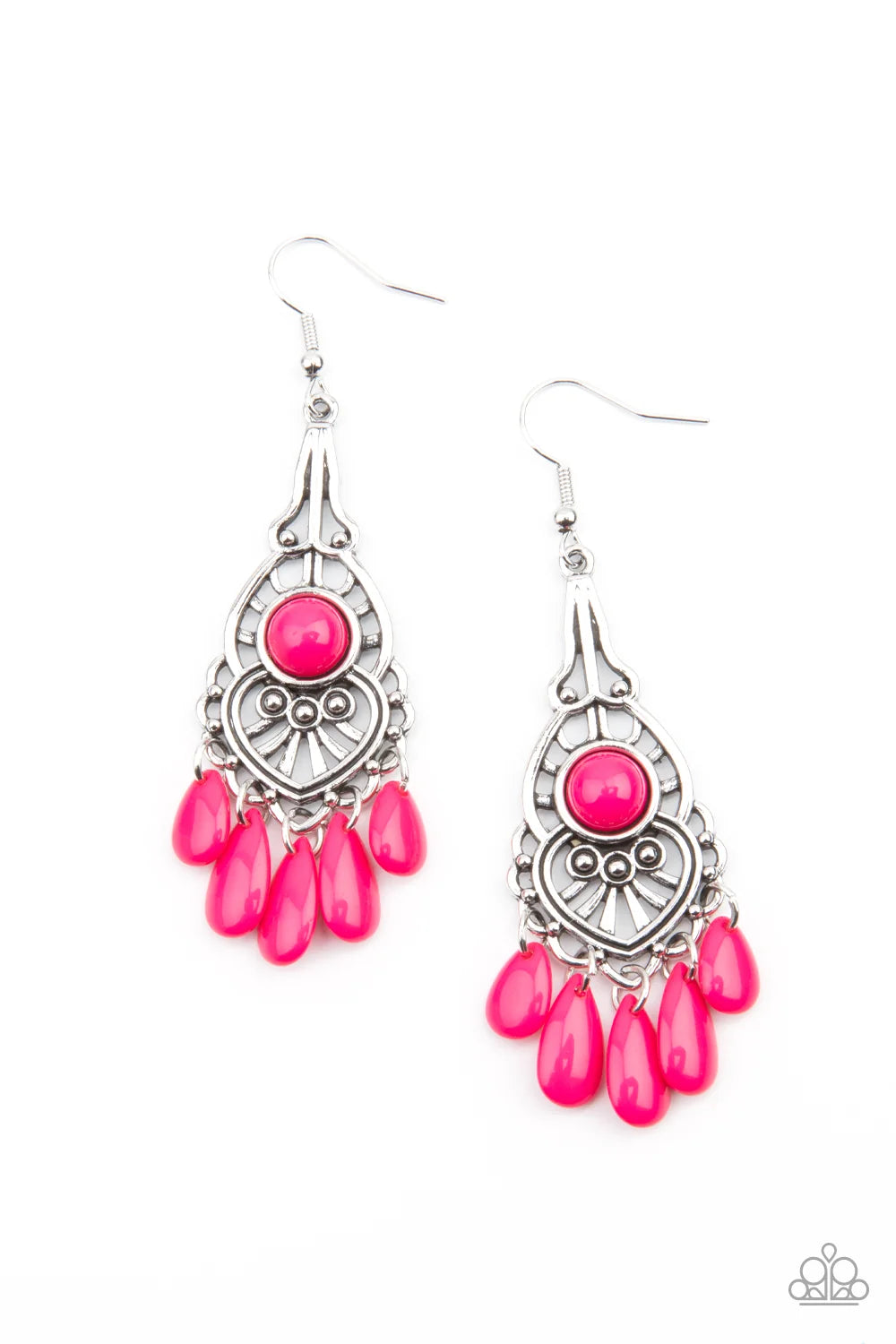 Paparazzi ♥ Fruity Tropics - Pink ♥ Earrings