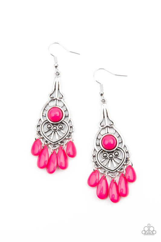 Paparazzi ♥ Fruity Tropics - Pink ♥ Earrings