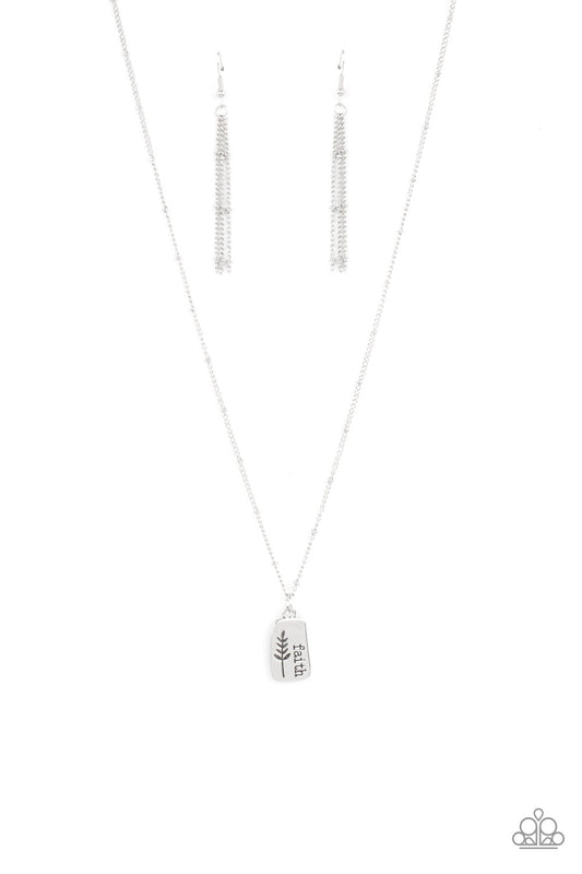 Faith Over Fear - Silver Necklace