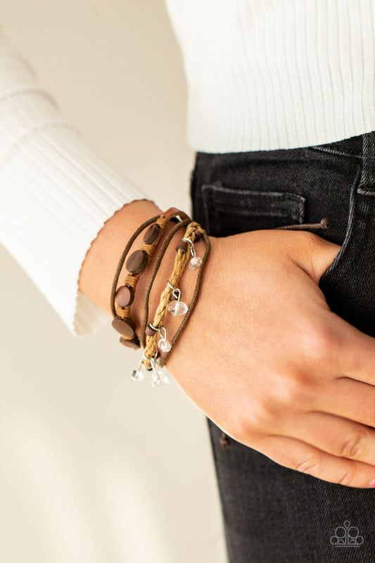 Run The Rapids - Brown Bracelet
