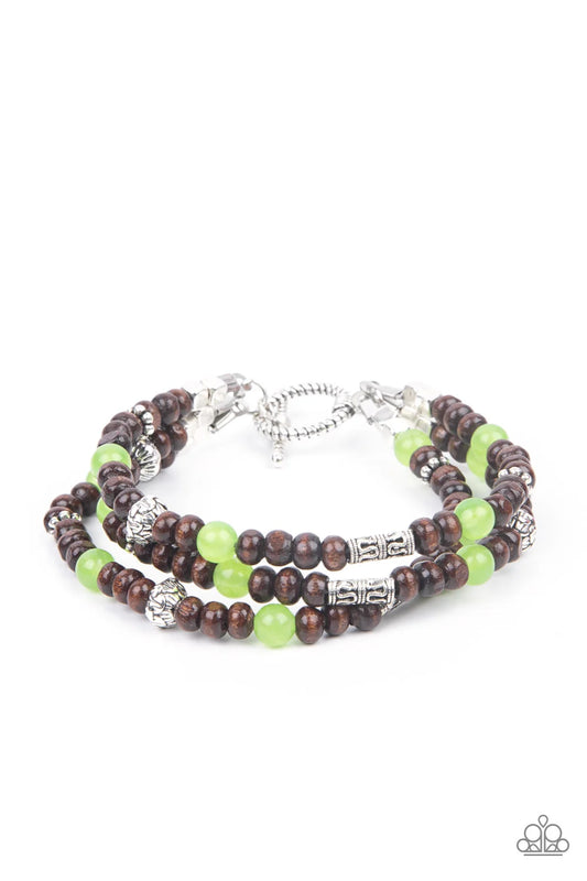 Paparazzi Bracelet ~ Woodsy Walkabout - Green