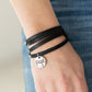 Wonderfully Worded - Black Bracelet