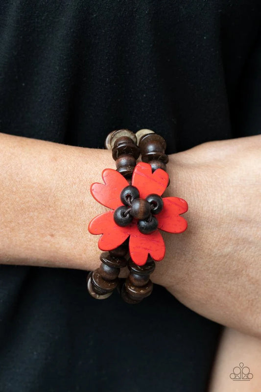 Paparazzi Bracelet ~ Tropical Flavor - Red