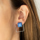 Paparazzi ♥ FLAIR and Square - Blue ♥ Post Earrings