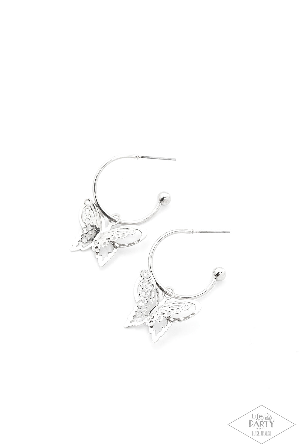 Butterfly Freestyle - Silver Earring