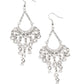 Paparazzi ♥ Commanding Candescence - White ♥ Earrings