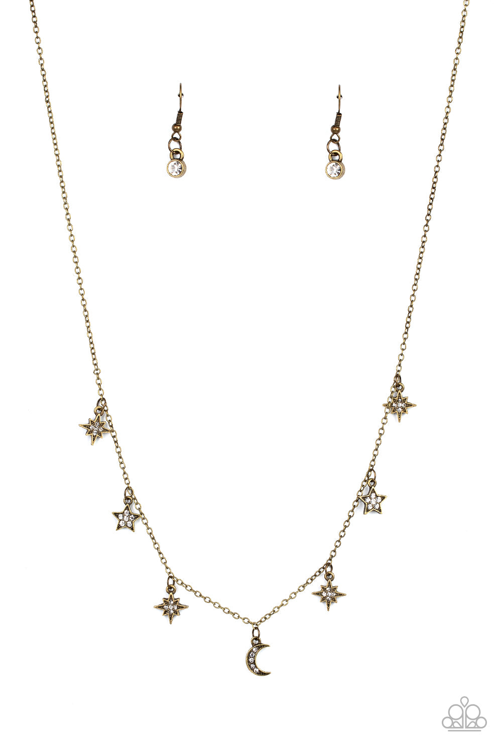Cosmic Runway - Brass Necklace