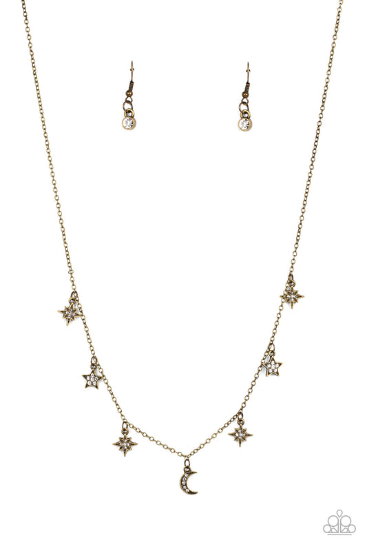 Cosmic Runway - Brass Necklace