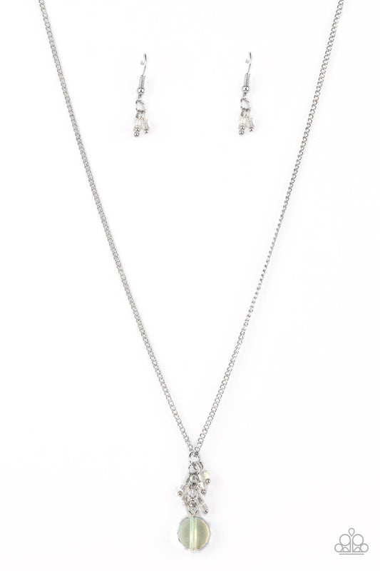 Clustered Candescence - White  Necklace