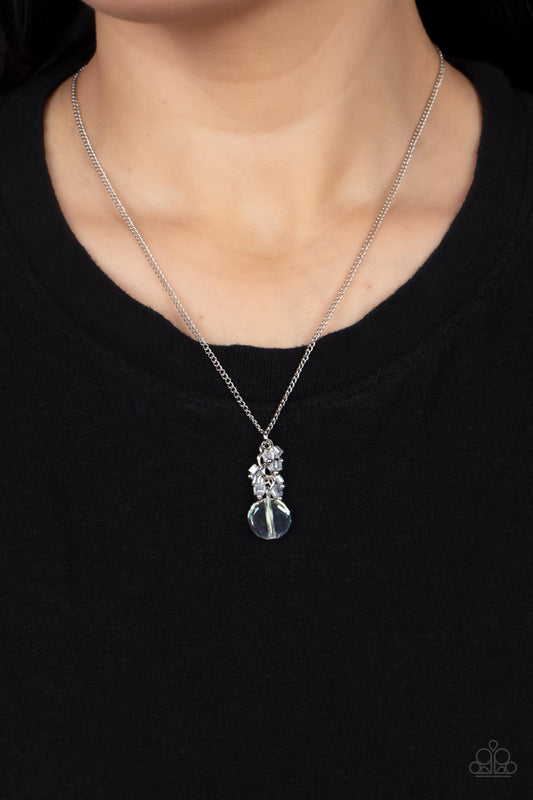 Clustered Candescence - White  Necklace