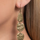 Paparazzi ♥ Ancient Archive - Brass ♥ Earrings