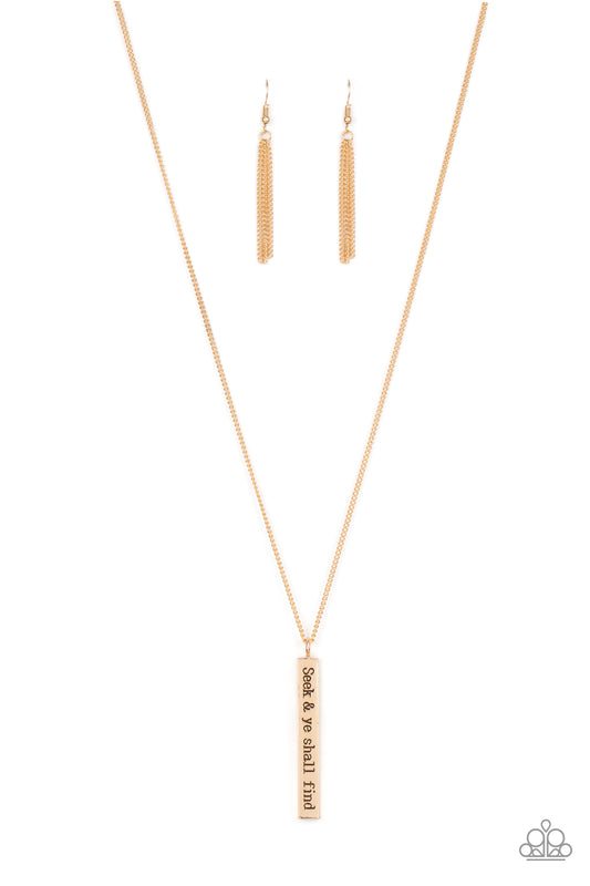 Matt 7:7 - Gold necklace