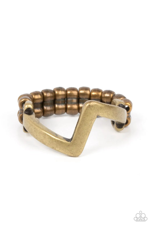 Paparazzi ♥ Global Shock - Brass ♥ Ring