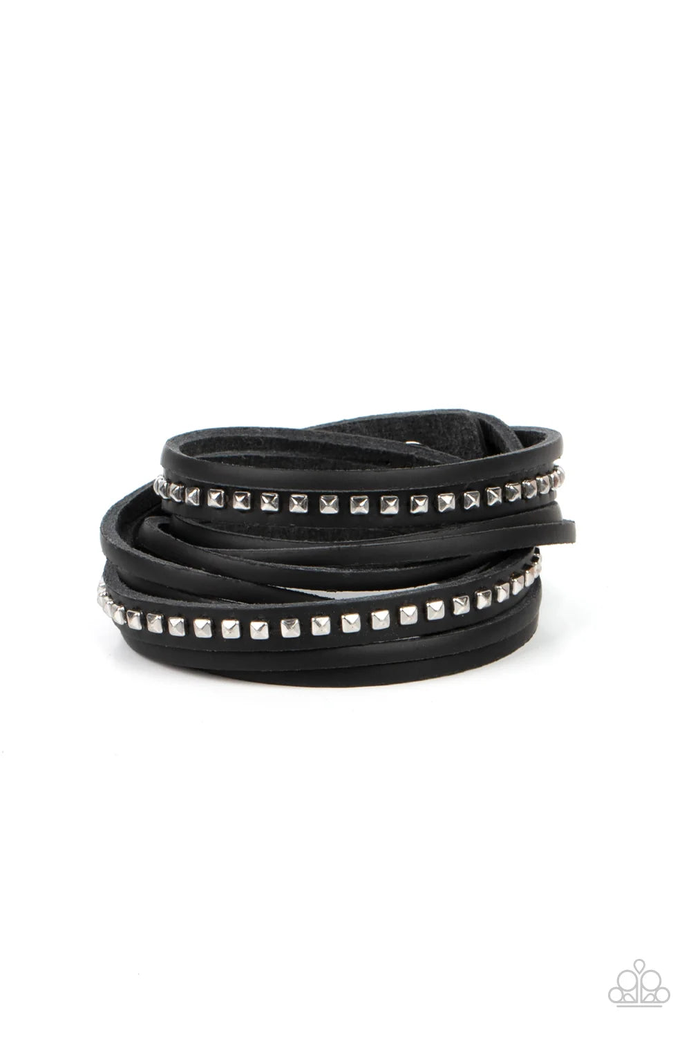 Paparazzi ♥ Studded Sensation - Black ♥ Bracelet