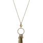 Tastefully Tasseled - Brass Necklace