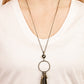Tastefully Tasseled - Brass Necklace
