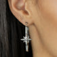 Paparazzi ♥ Lone Star Shimmer - White ♥ Earrings