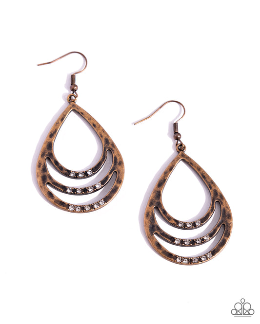 Sojourn Shimmer - Copper Earring
